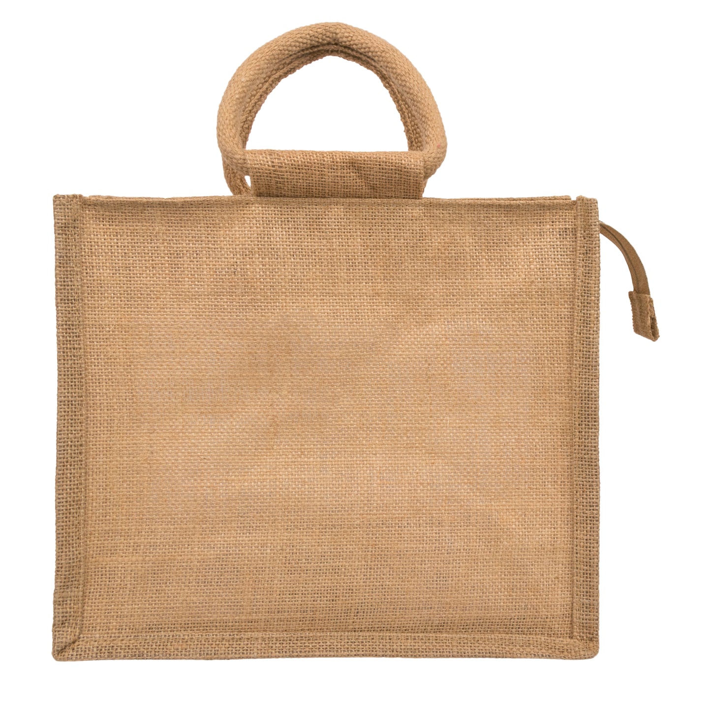Window Jute Bag With Zip | Natural | 12x10x5 Inch (Free Delivery)
