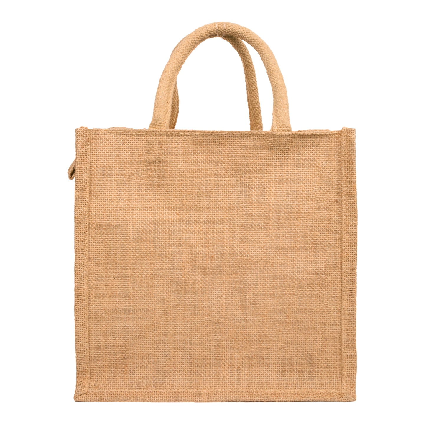Window Jute Bag With Zip | Natural | 11x11x8 Inch (Free Delivery)