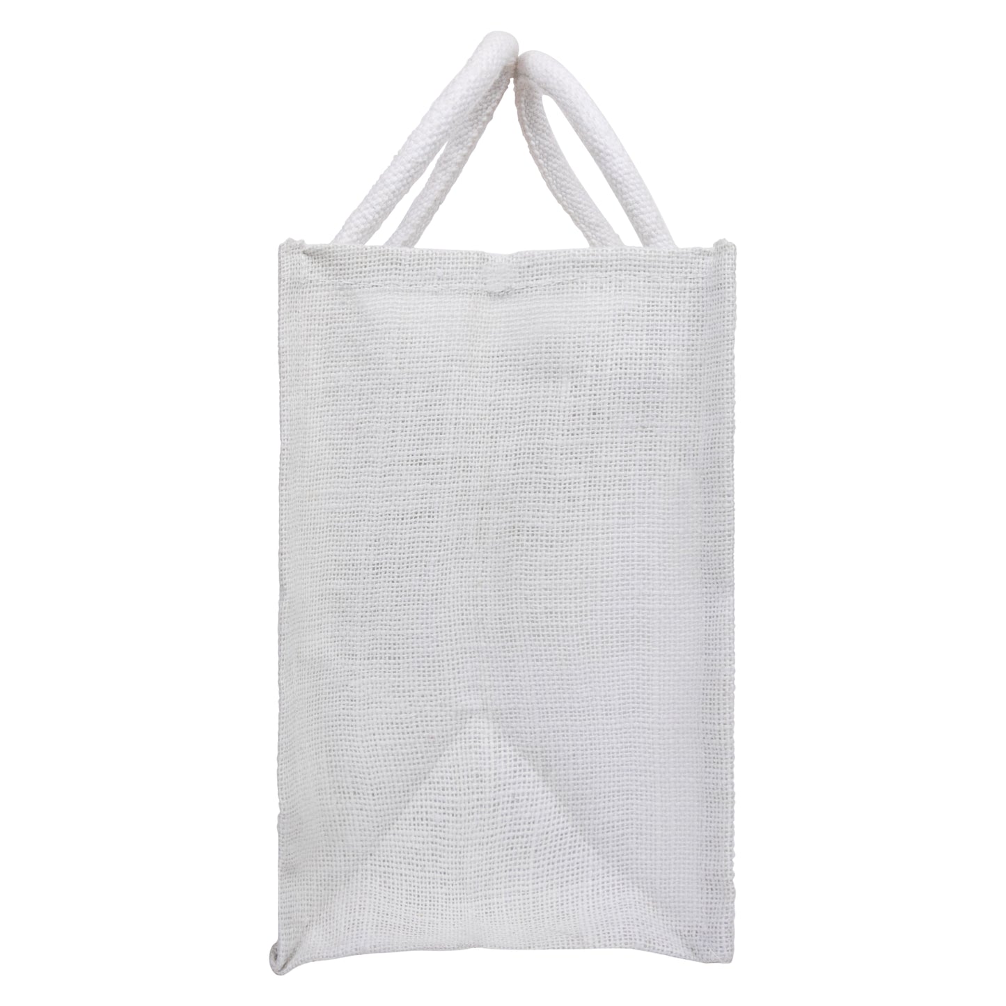 Window Jute Bag With Zip | Super White | 11x11x8 Inch (Free Delivery)