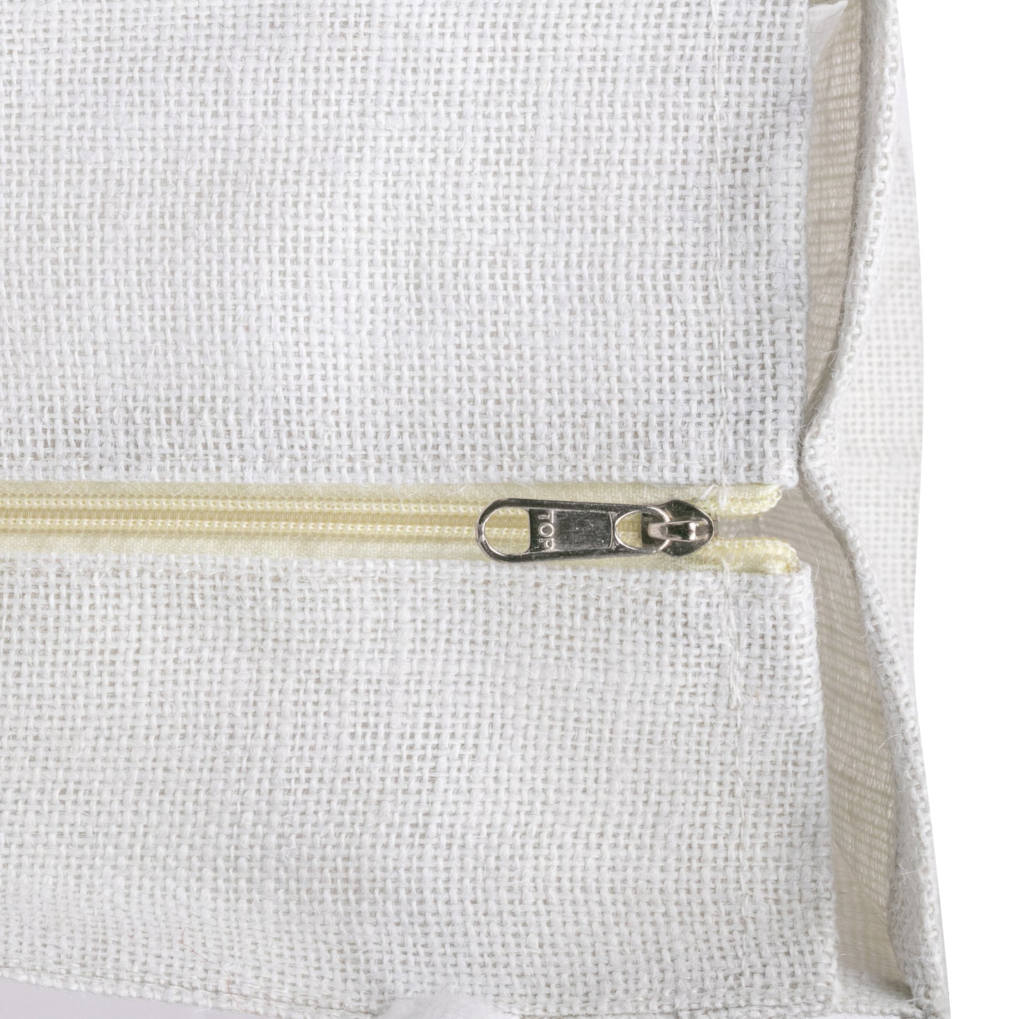 Window Jute Bag With Zip | Super White | 11x11x8 Inch (Free Delivery)