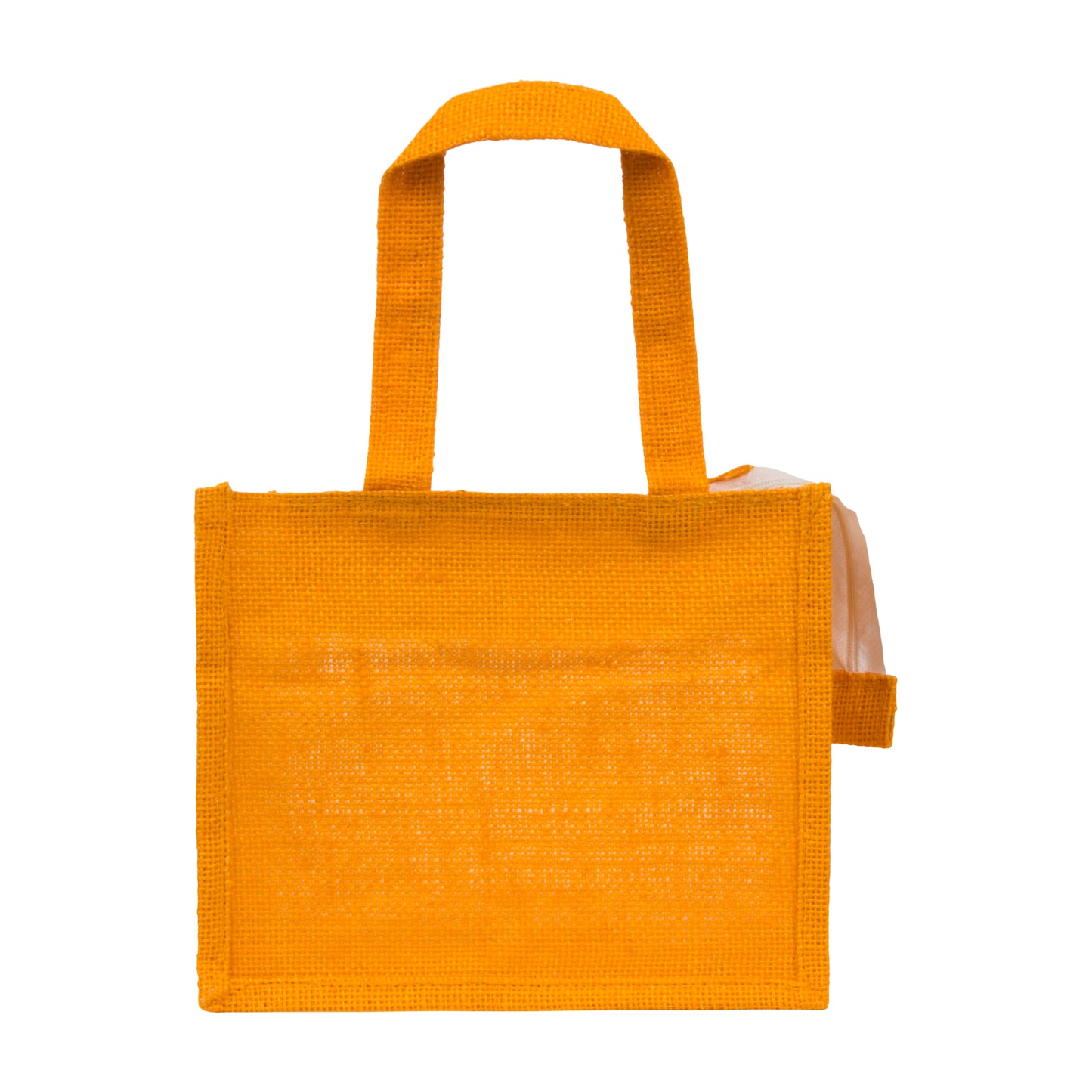 Window Jute Bag With Zip | Mustard | 10x8x5 Inch (Free Delivery)