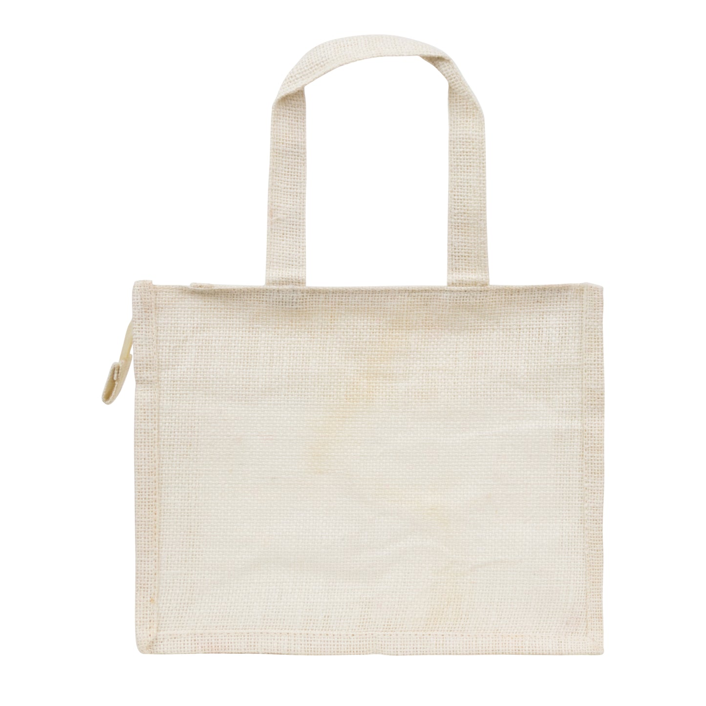 Window Jute Bag With Zip | Off White | 12x10x5 Inch (Free Delivery)
