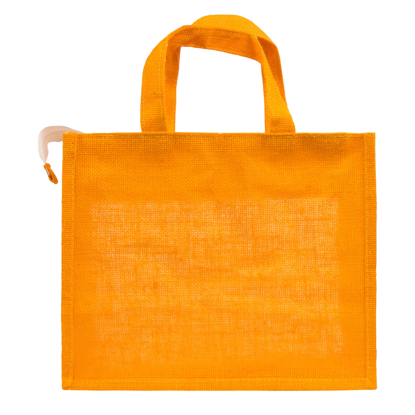 Window Jute Bag With Zip | Mustard | 14x12x5 Inch (Free Delivery)