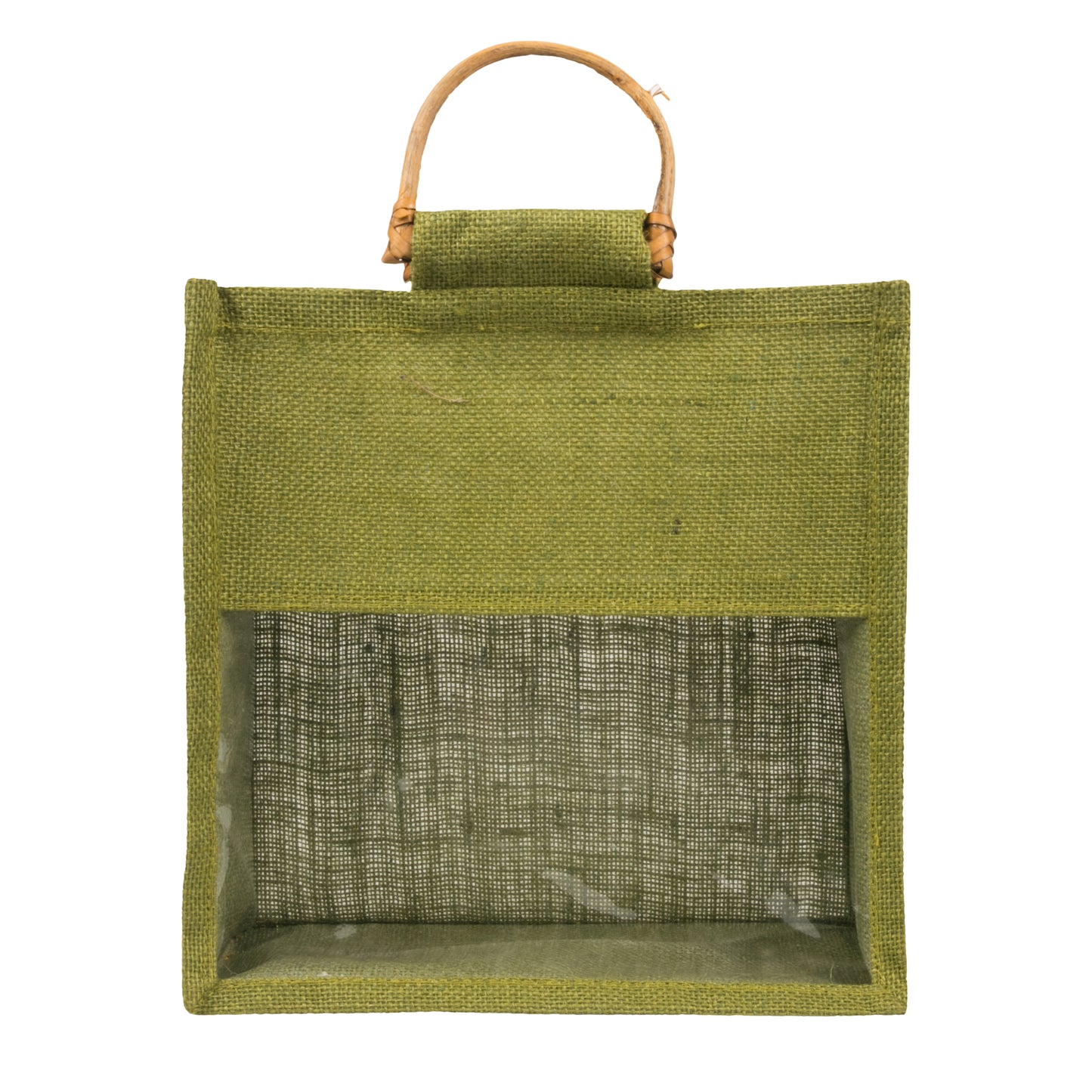 Window Jute Bag Without Zip | Olive Green | 10x10x5 Inch (Free Delivery)