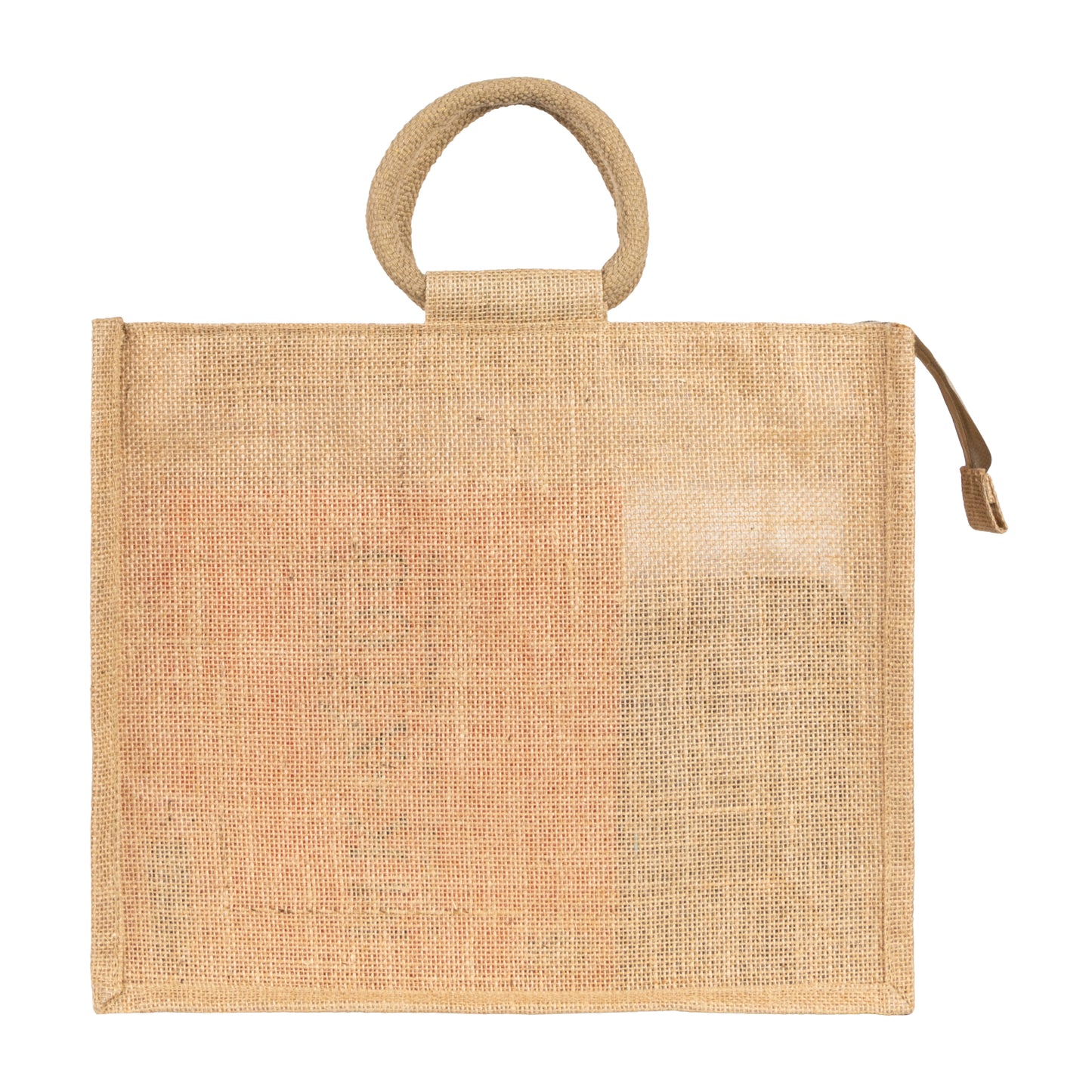 Window Jute Bag With Zip | Natural | 14x12x5 Inch (Free Delivery)