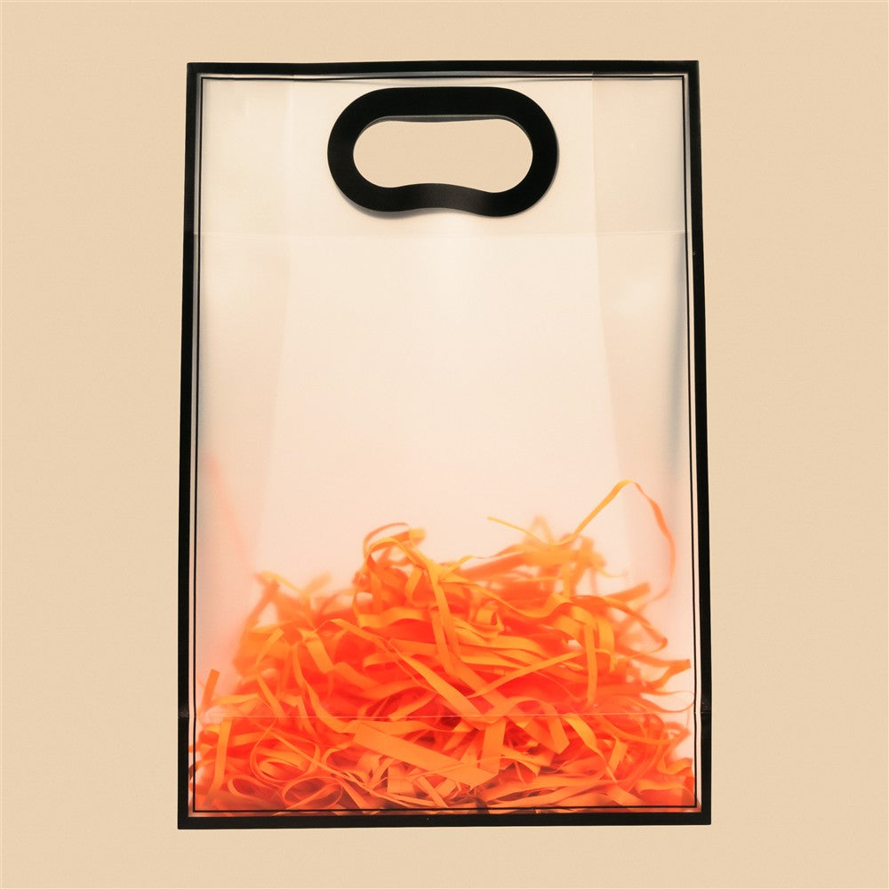 Stylish Frosted Tote Bag - 13.5x9.5x4 Inch (Assorted Colors)