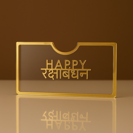 Premium Acrylic Rakhi Envelope – Holds Up to 11 Notes