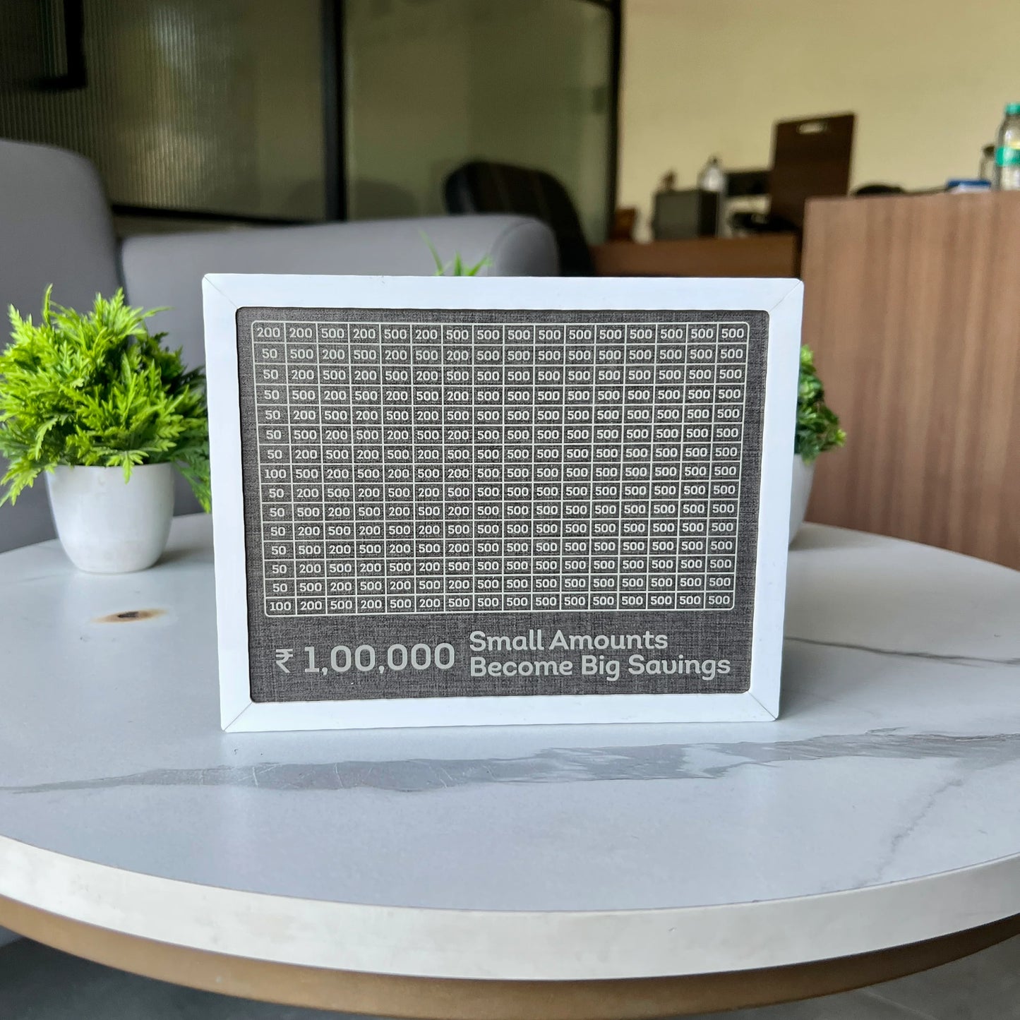 ₹1,00,000 Savings Challenge Box – Break to Open | MDF + Acrylic | 8 Inch