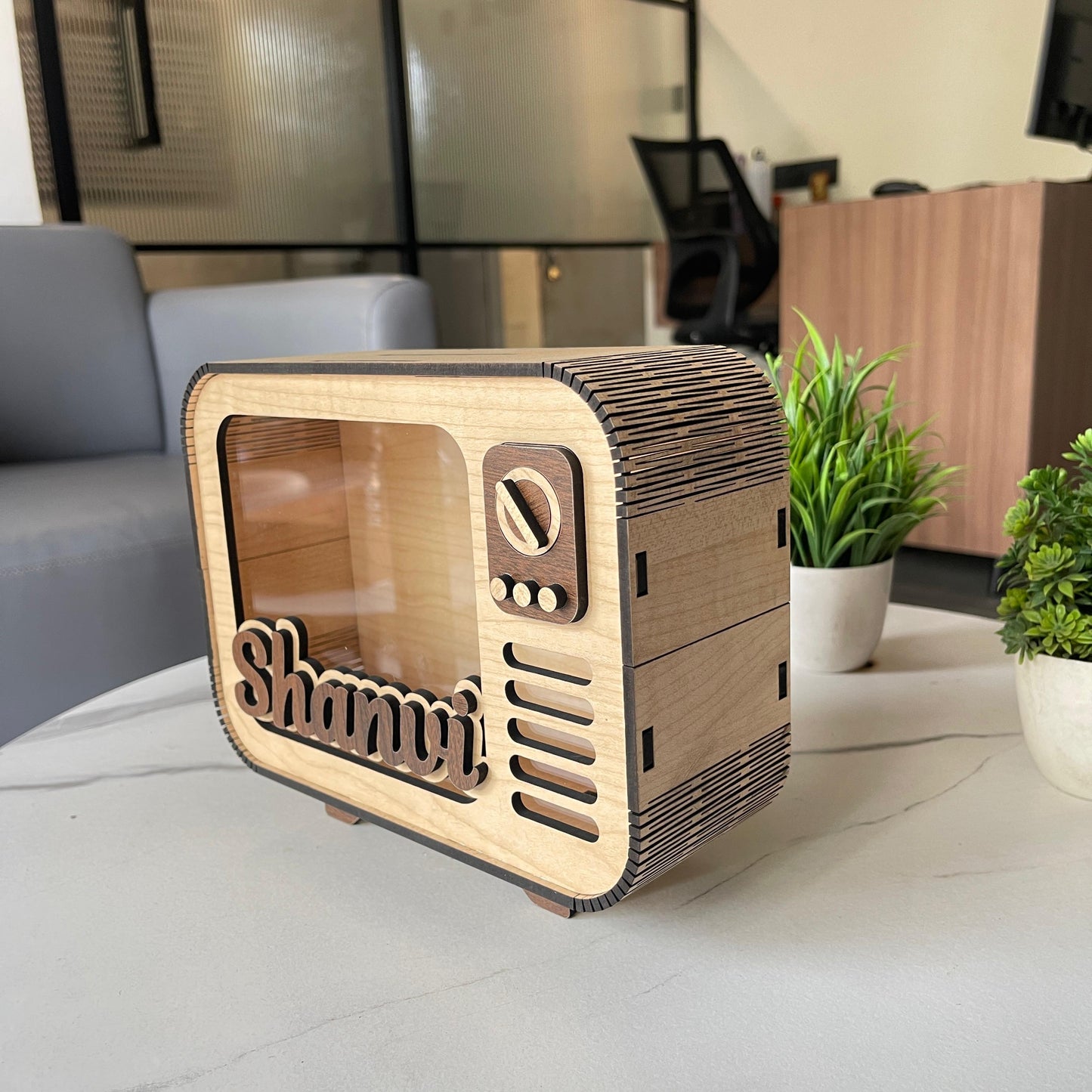 Vintage-Style "Radio" Piggy Bank - Custom Name Edition