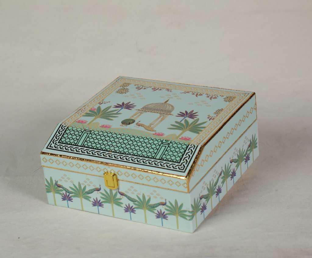 Mor Pinch – Elegant Peacock Motif Gift Box with 4 Salsa Jars