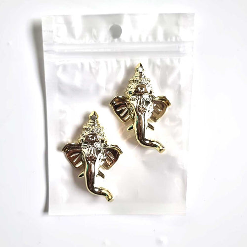 Ganesha Gold Idol Golden Big (2pc)