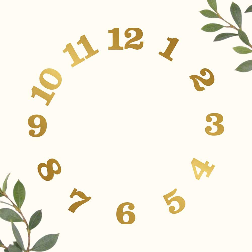 Golden Acrylic Cutting Numbers for Resin Art Clock