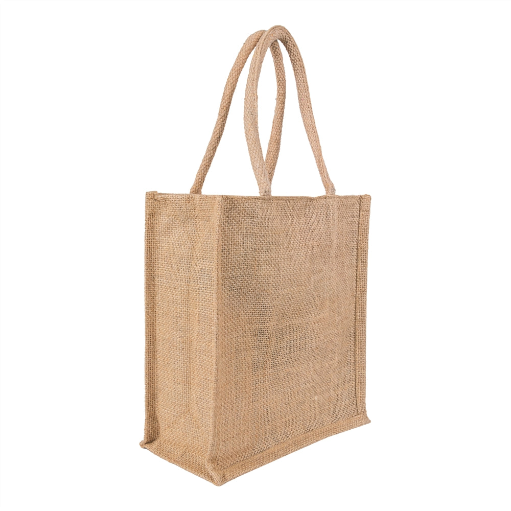 10x11x5 inch Natural Jute Bag – With Zip