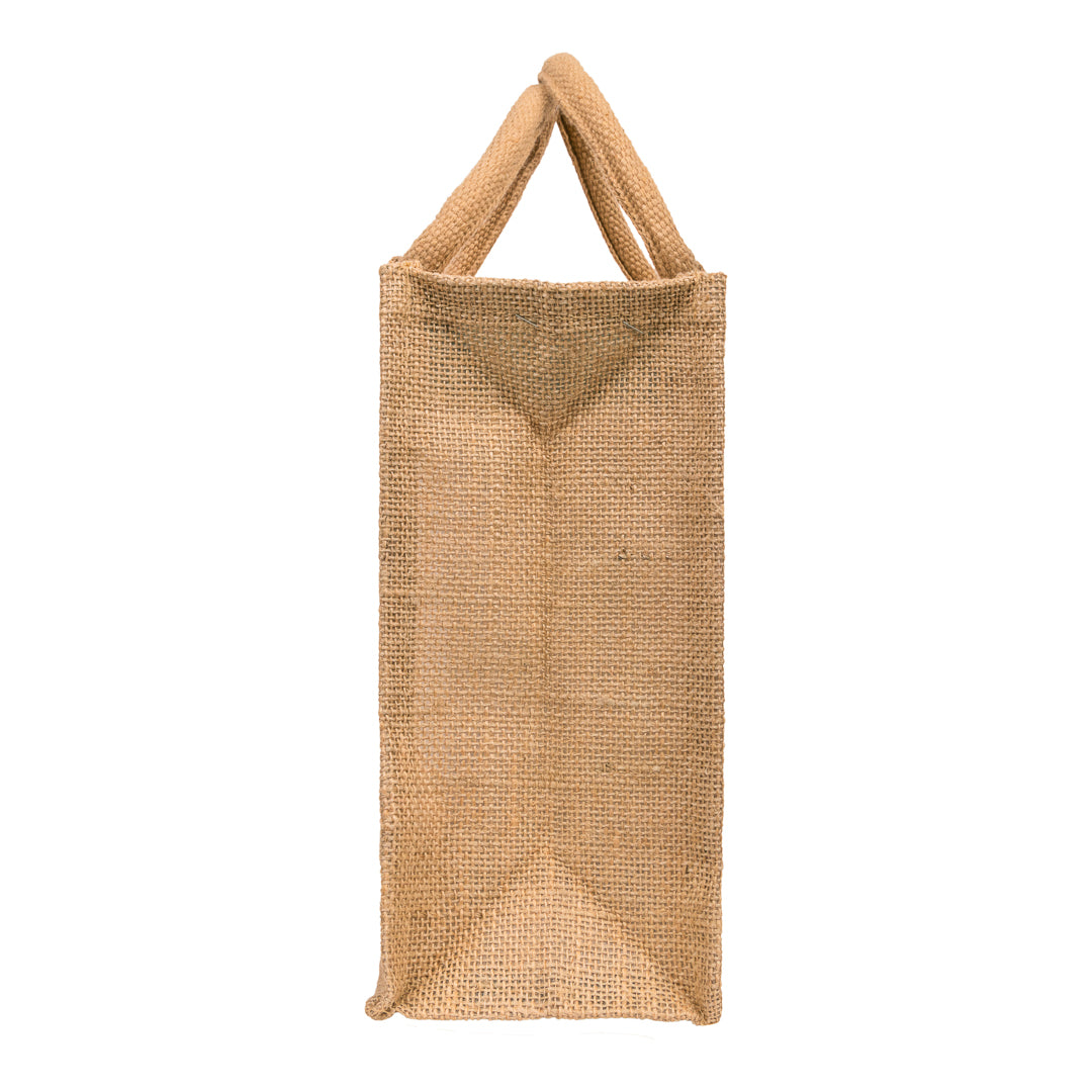 Window Jute Bag With Zip  - 12x10 Inch