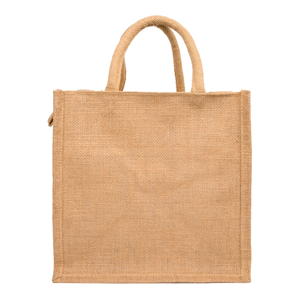 11x11x8 inch Window Jute Hamper Bag – With Zip
