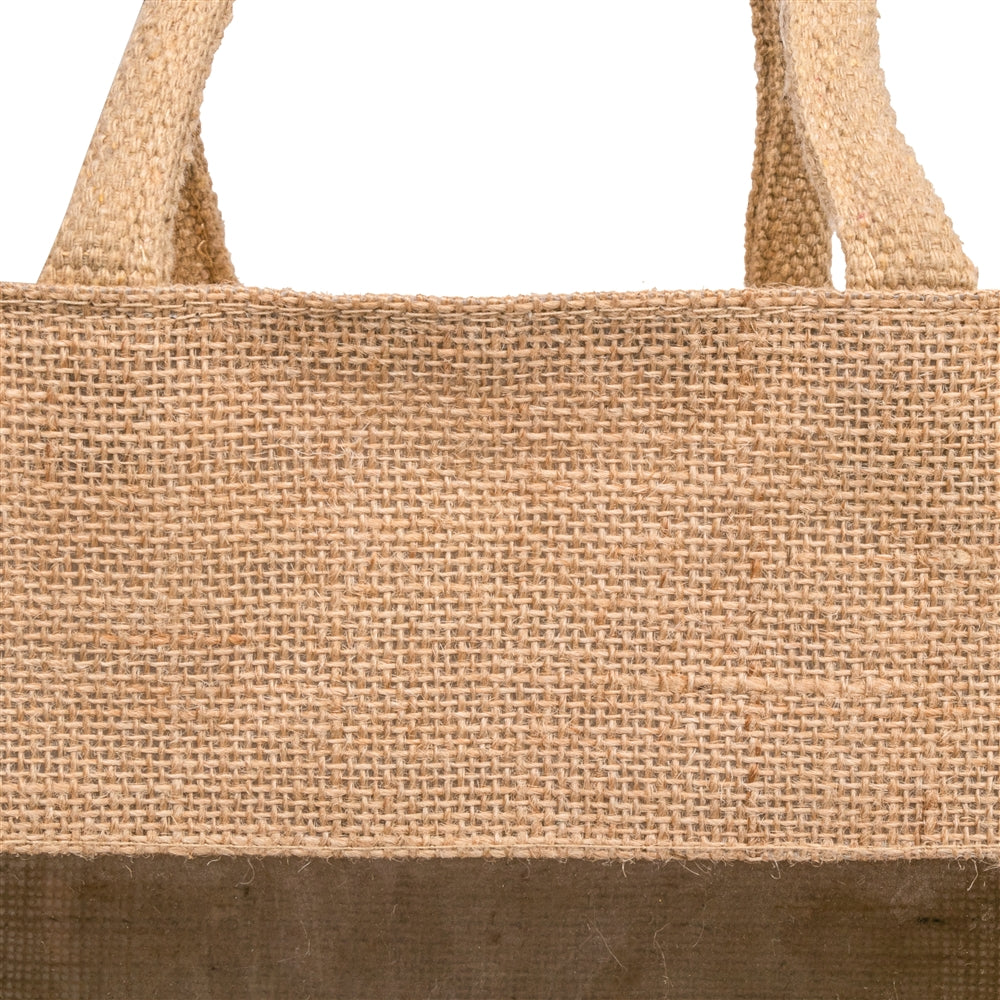 11x11x8 inch Window Jute Hamper Bag – With Zip