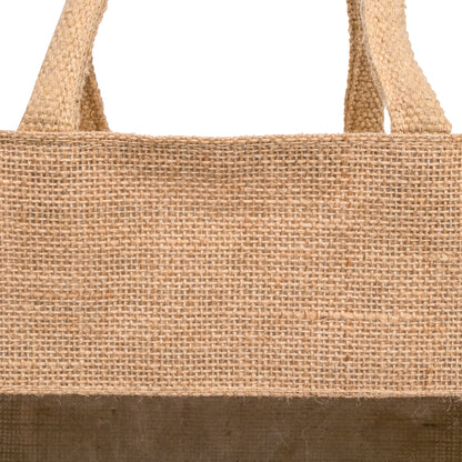 Window Jute Bag With Zip | Natural | 11x11x8 Inch (Free Delivery)
