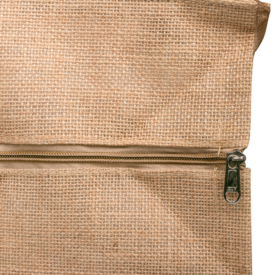 Window Jute Bag With Zip  - 11x11 Inch