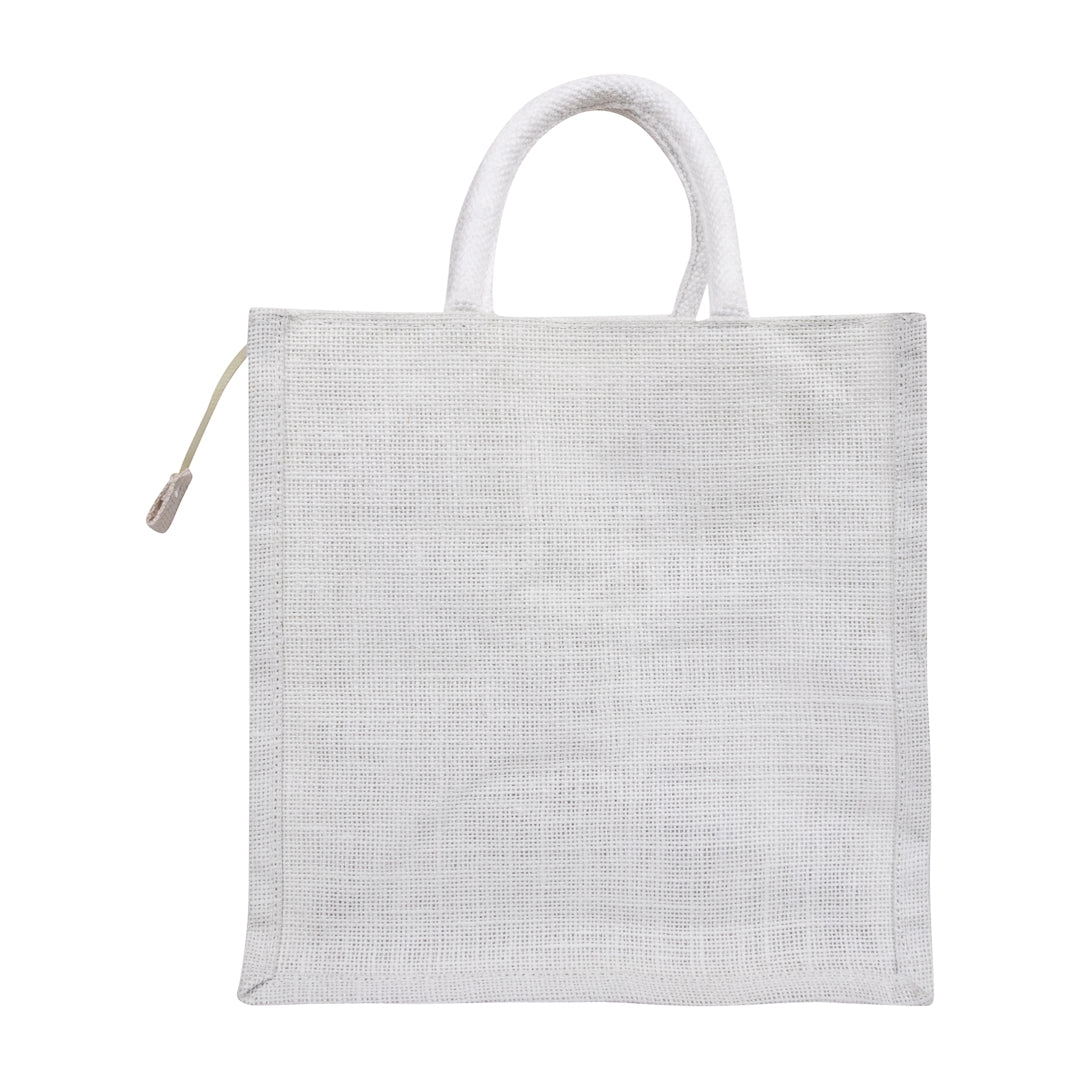 Window Jute Bag With Zip  - 11x11 Inch