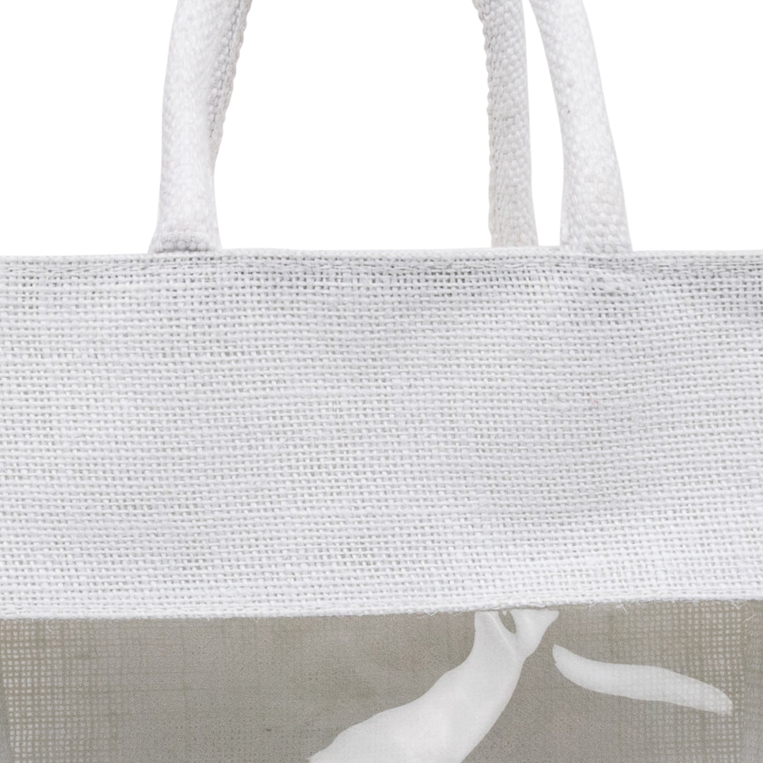 Window Jute Bag With Zip  - 11x11 Inch