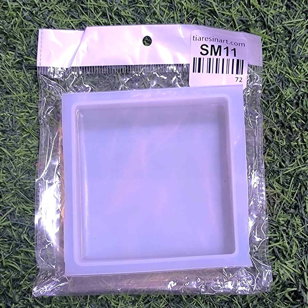 Coaster Square 4inch 20mm Depth Silicon Mould (SM011)