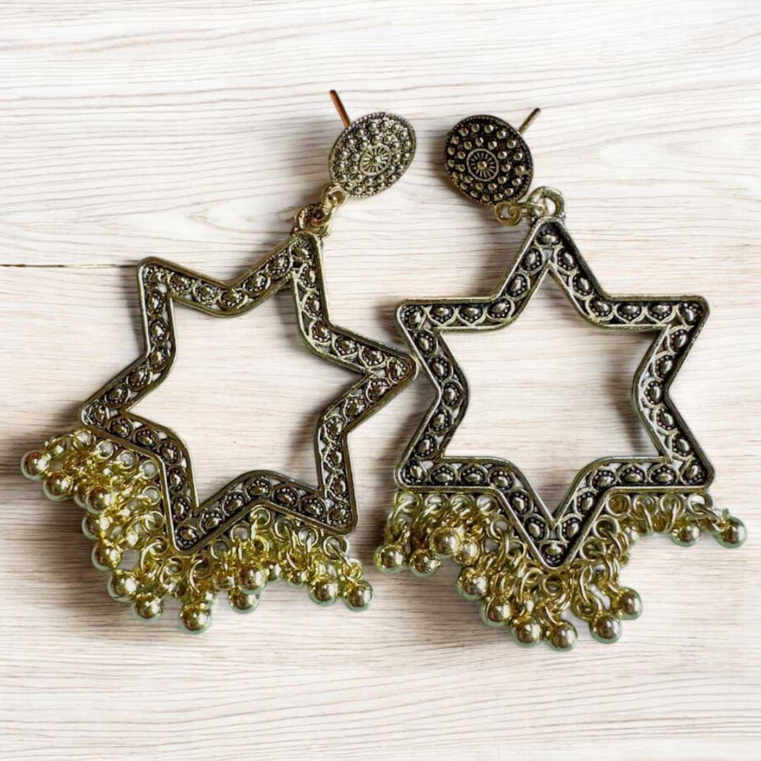 Jhumka Earring Bezels Golden For Resin Art (208)