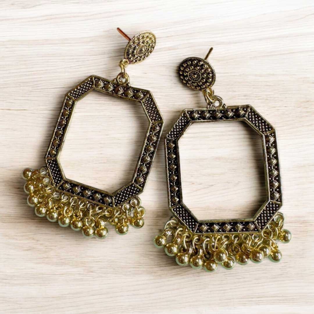 Jhumka Earring Bezels Golden For Resin Art (209)