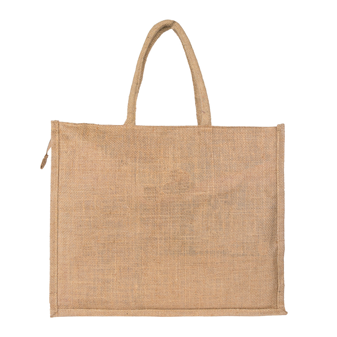 Jute Bag With Zip  - 16x14 Inch