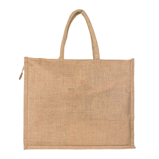 Jute Bag With Zip  - 16x14 Inch