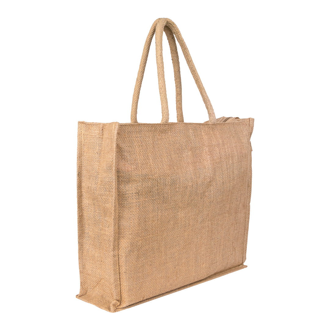 Jute Bag With Zip  - 16x14 Inch