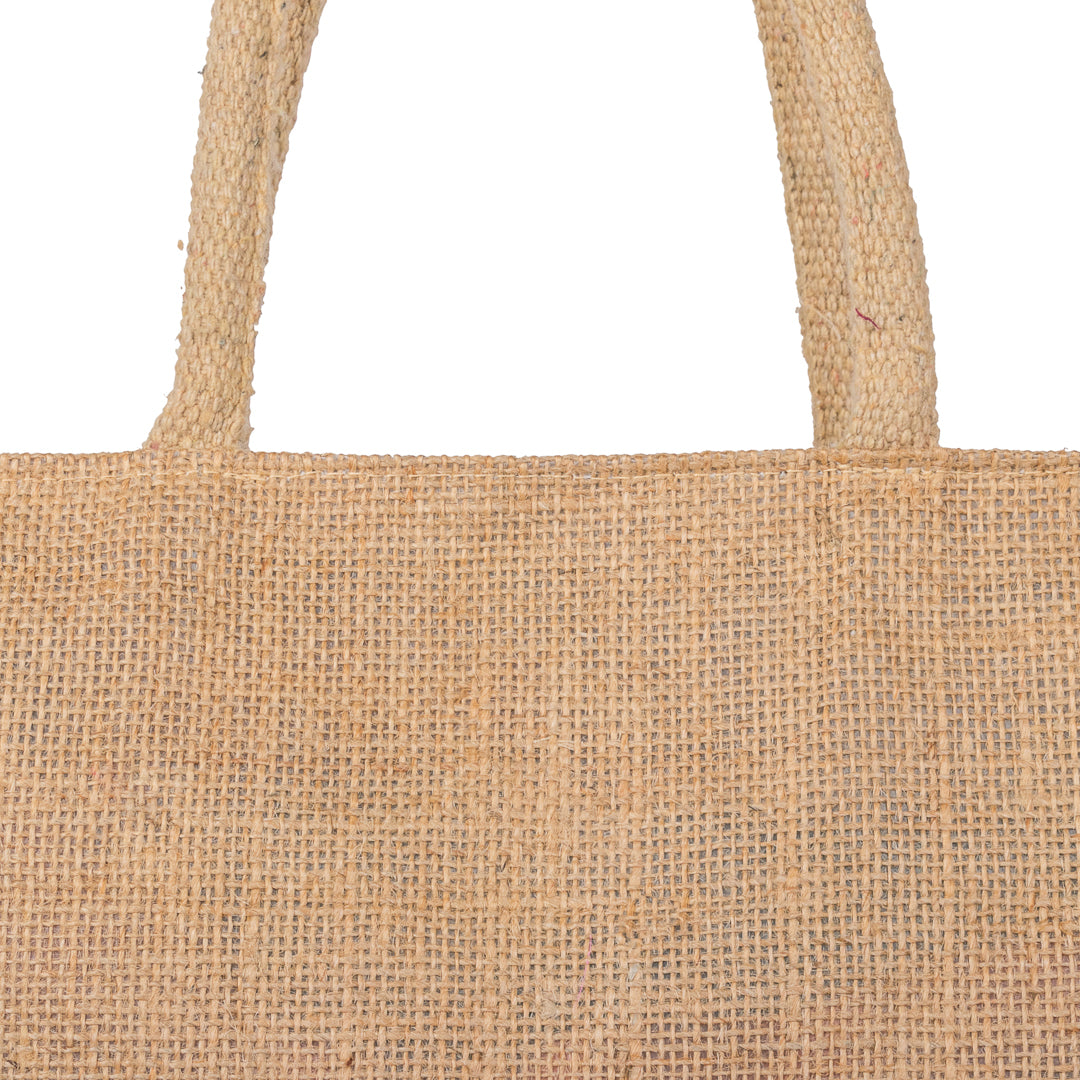 Jute Bag With Zip  - 16x14 Inch