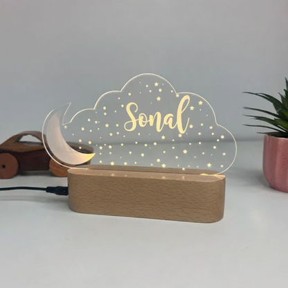 Personalized Wooden Name Lamp