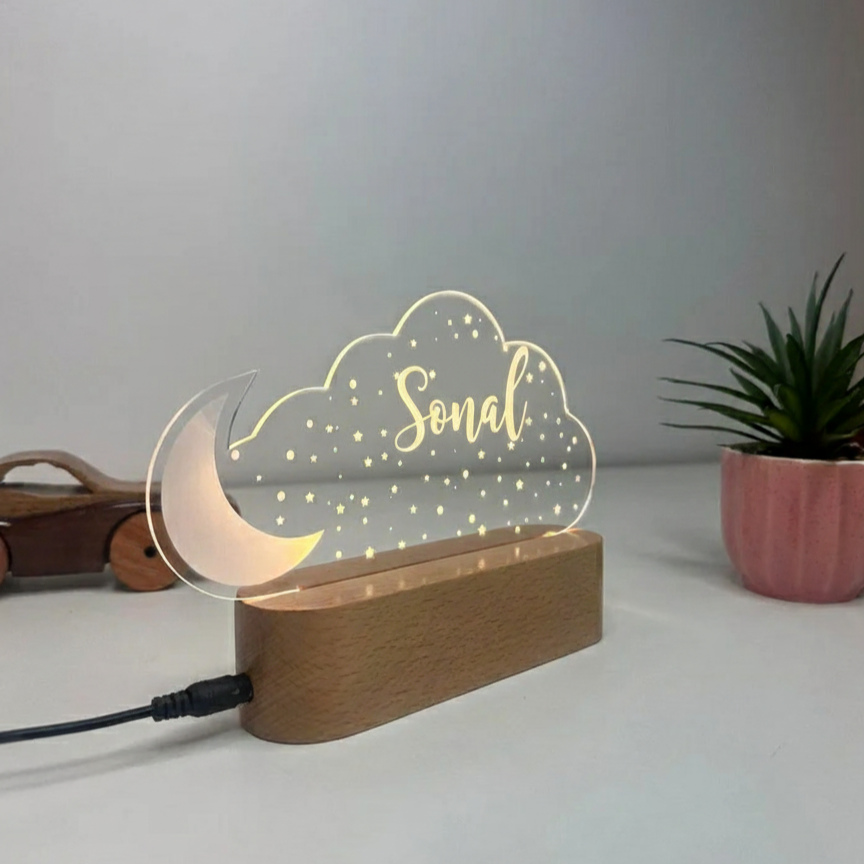 Personalized Wooden Name Lamp