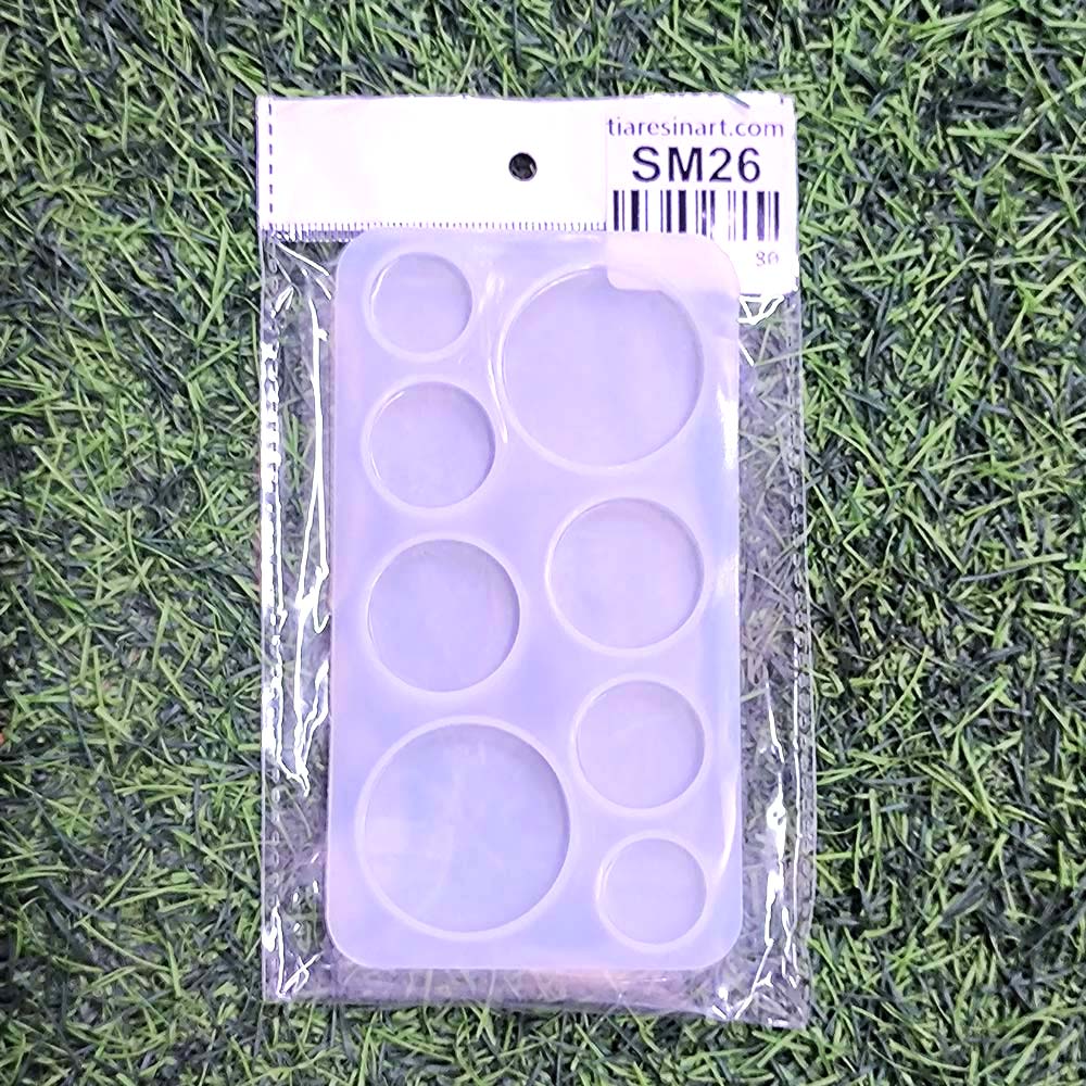Round 8 cavity Bracelet 3x5.5inch Silicon Mould (SM026)