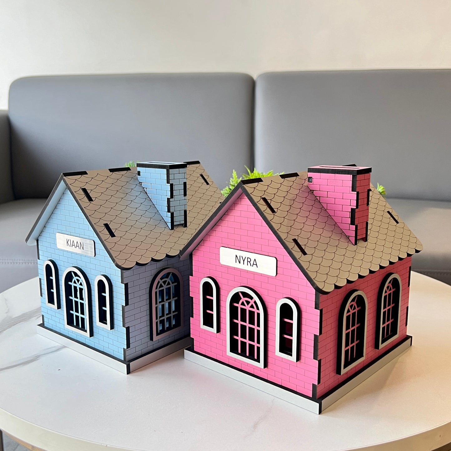 Personalized Piggy Bank House