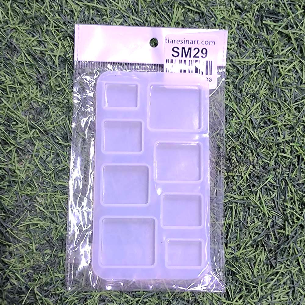 Square 8 cavity Bracelet 8x14cm Silicon Mould (SM029)