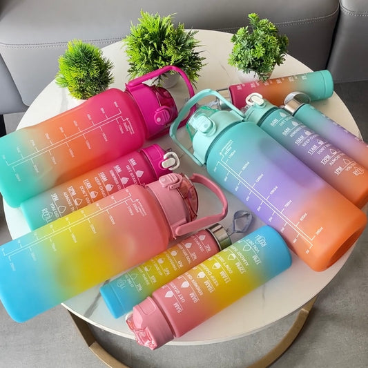 Multicolor Motivational Bottle (Set Of 3)