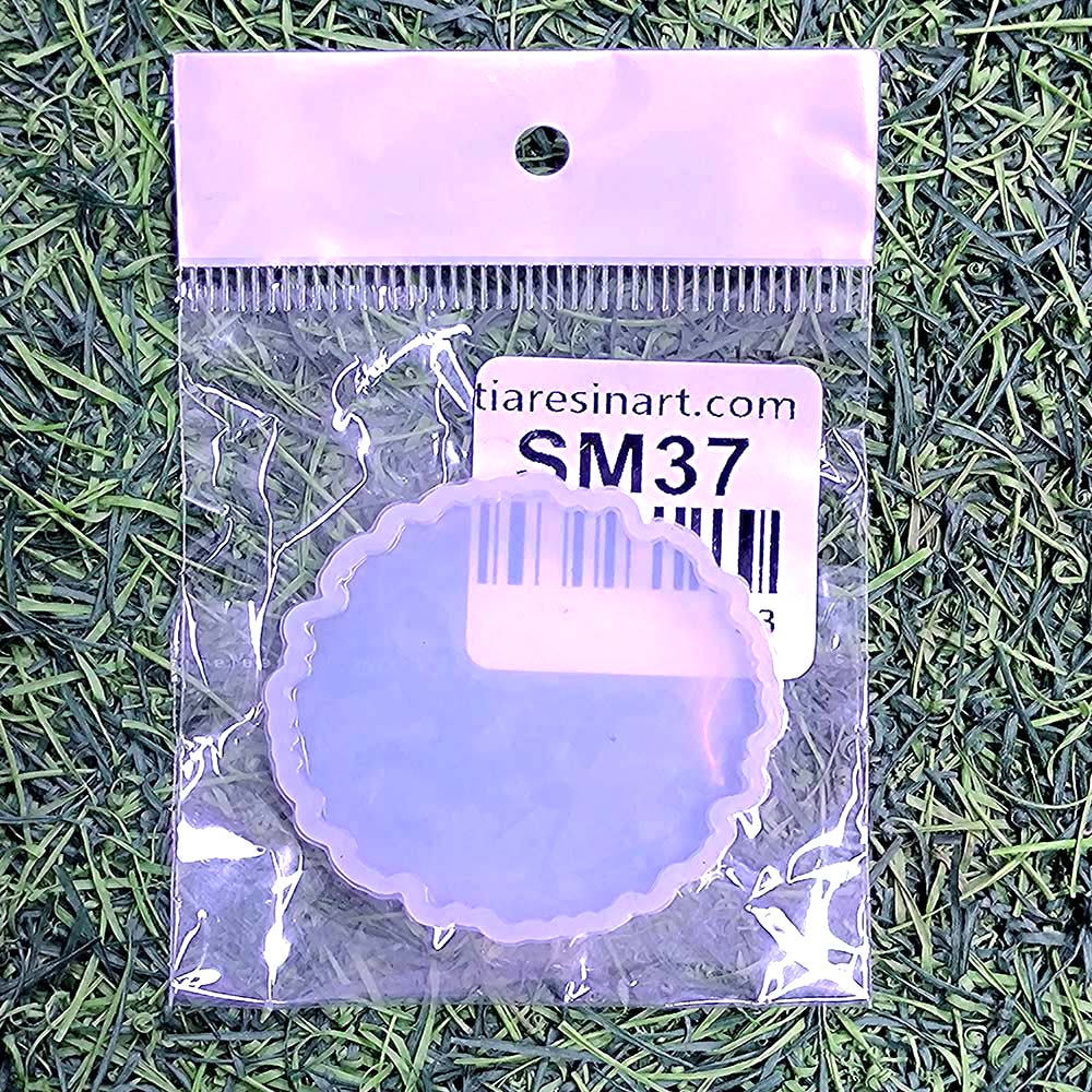 Round Agate Zigzag 2inch Silicone Mould (SM037)