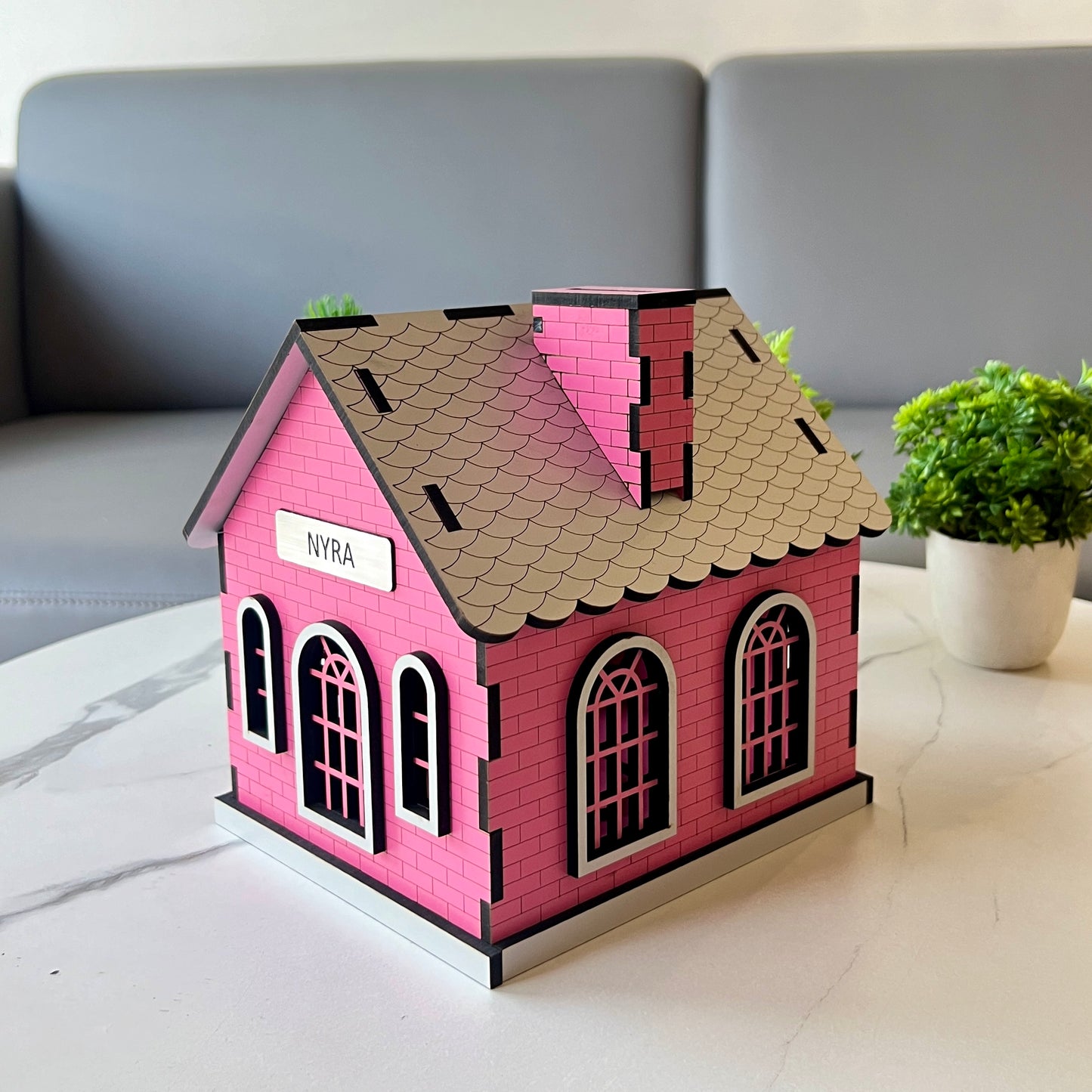 Personalized Piggy Bank House