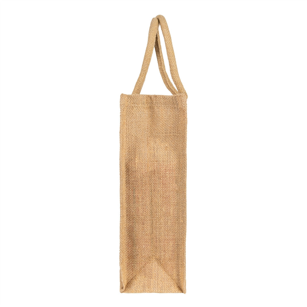 12x14x5 inch Natural Jute Bag – With Zip