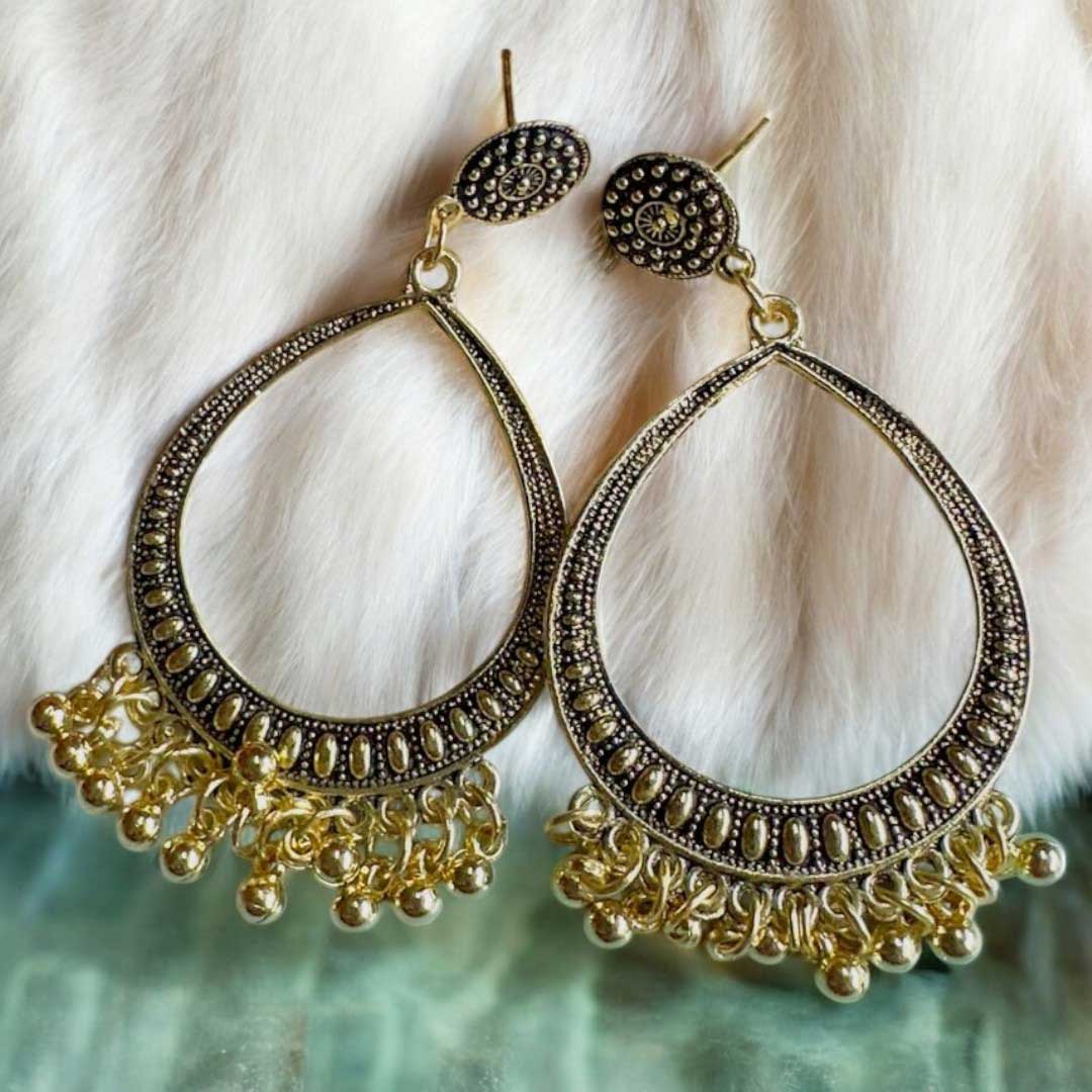 Jhumka Earring Bezels Golden For Resin Art (206)