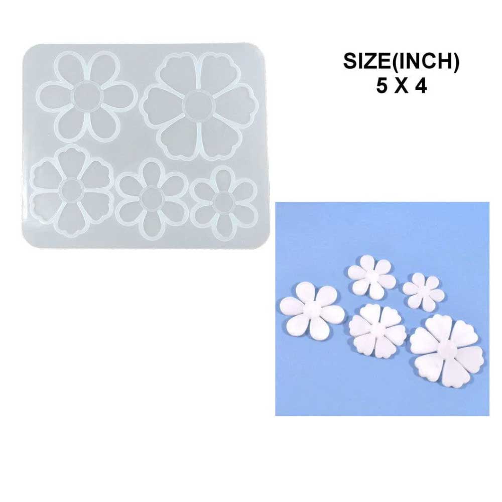 Flower 5 cavity SIlicon Mould (SM299)