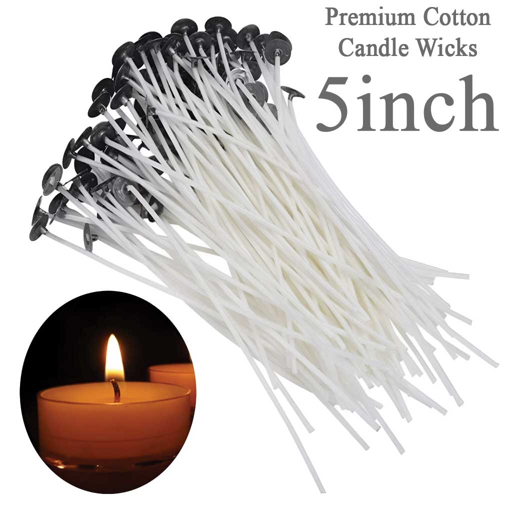 Premium 5inch Cotton Candle Wicks – Pre-Waxed (100pc) (TR1089)