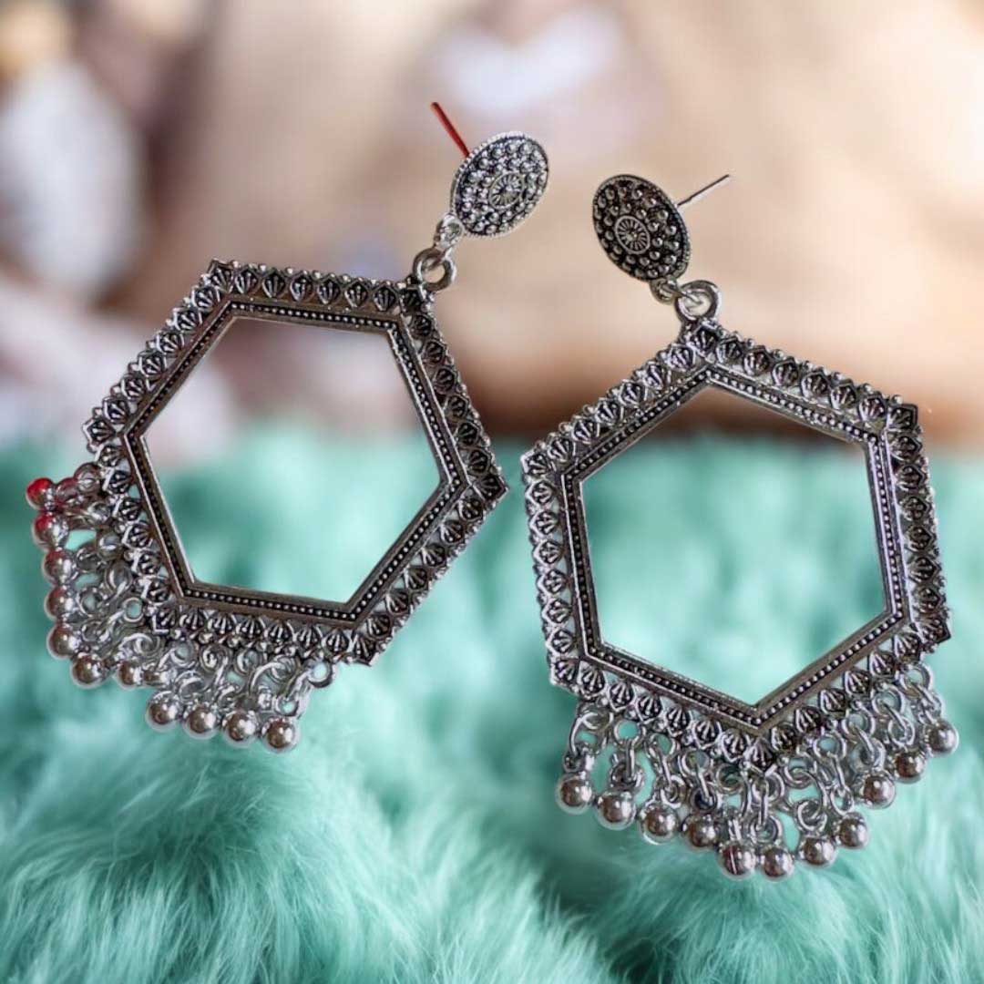Jhumka Earring Bezels Silver For Resin Art (222)