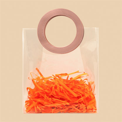 Stylish Clear Tote Bag - 10.5x9x4.5 Inch (Assorted Colors)