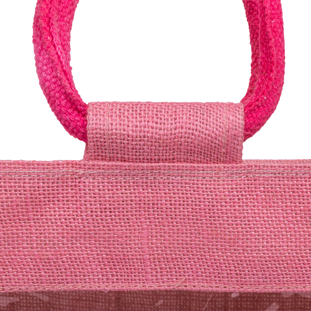 Window Jute Bag With Zip  -10x8 Inch