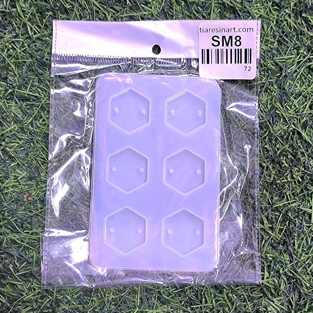 Rakhi and Bracelet Hexagon 6 cavity Silicon Mould (SM008)