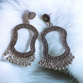 Jhumka Earring Bezels Silver For Resin Art (226)