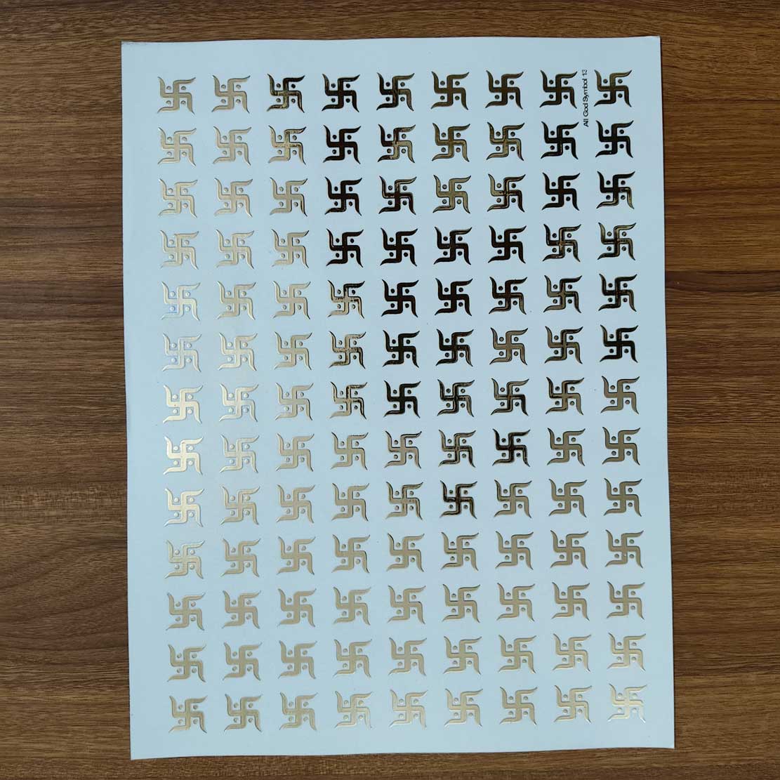 All God Symbols Embossed Insert Sticker Sheet A/4 (TR444)