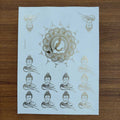 All God Symbols Embossed Insert Sticker Sheet A/4 (TR449)